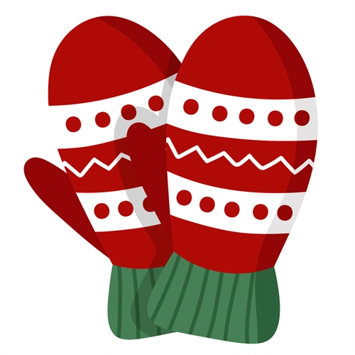 Christmas Decoration Mittens Sticker